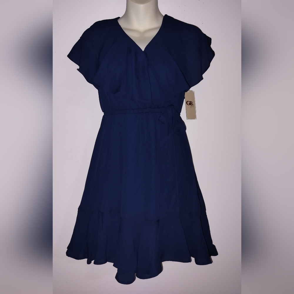 NWT GB Girls Women's Sleeveless Ruffle Dress M